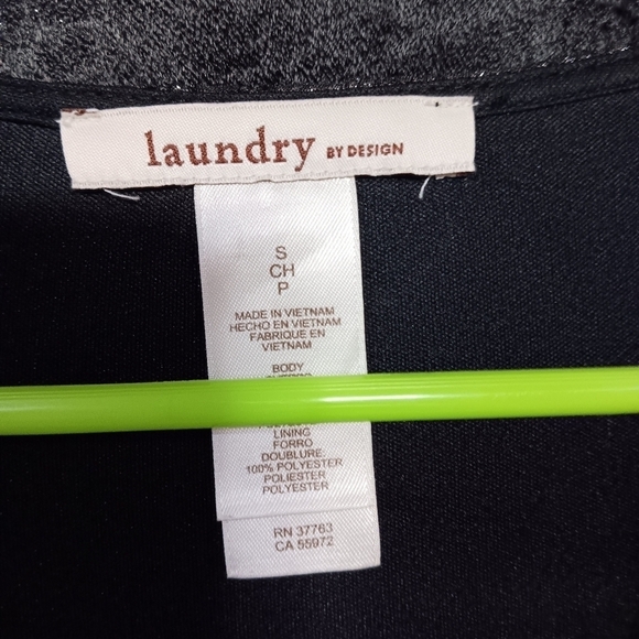 Metalic silver sleeveless mini dress size small by laundry by design - Picture 4 of 5